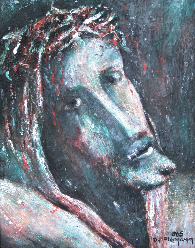 The Crucifixion painting by Wisconsin artist Dennis Plamann
